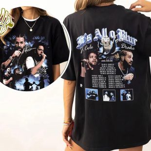 Drake J Cole Big As The What Tour 2024 Shirt, Drake J Cole It's All Blur Tour Rap Music