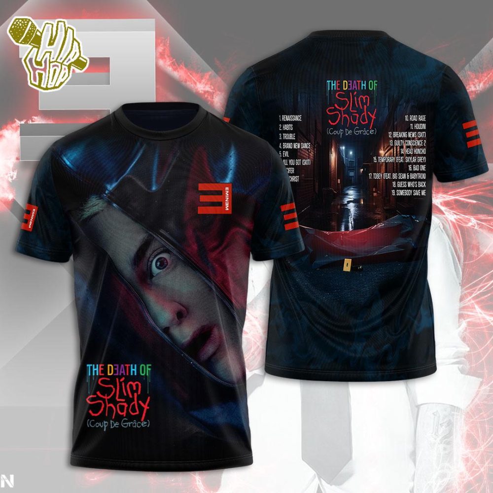 Eminem Announces New Single Houdini Fan Gifts All Over Print Rapper Shirt