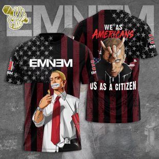 Eminem We As Americans All Over Print Rapper Shirt