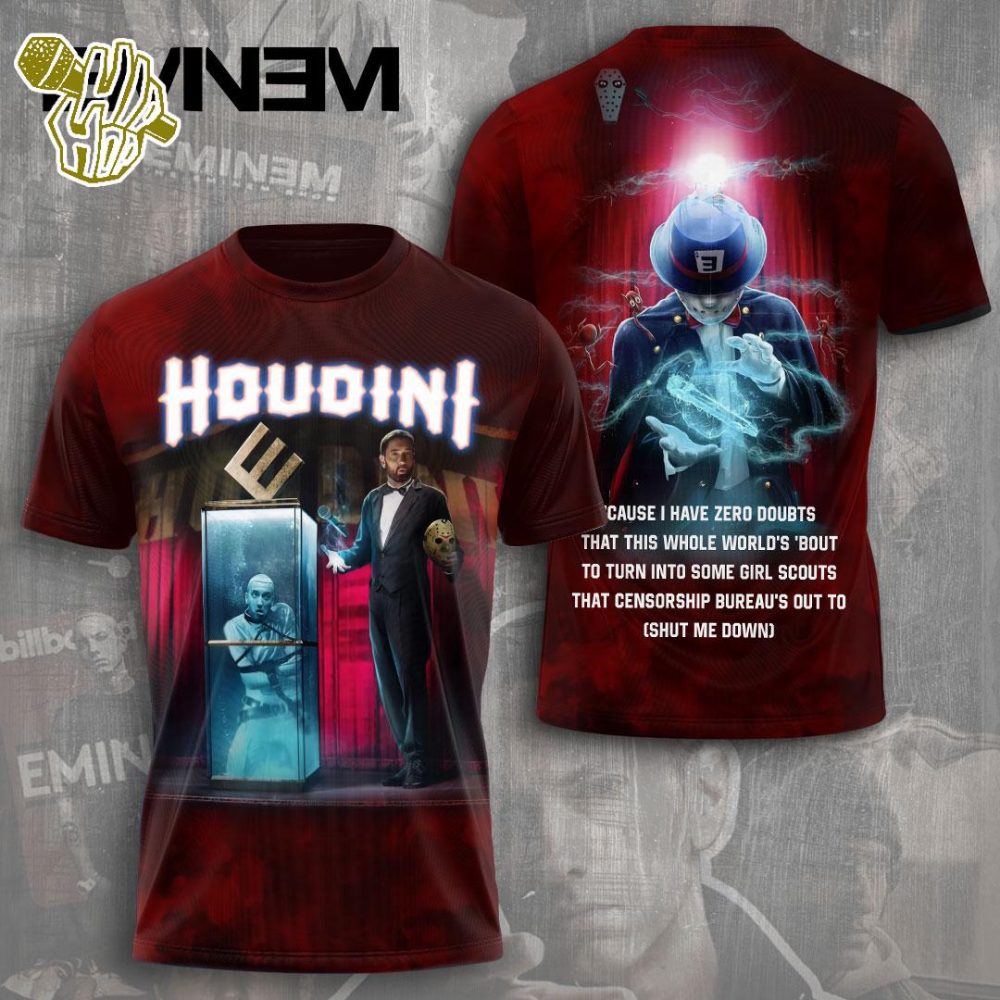 Marshall Mathers Eminem Houdini All Over Print Rapper Shirt