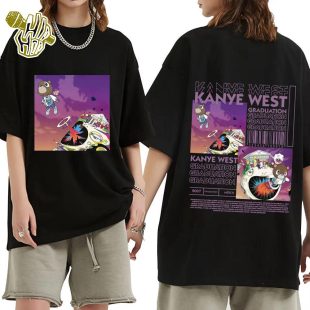 Rapper Kanye West Graduation T Shirt Men Hip Hop Vintage Short Sleeve T-Shirt