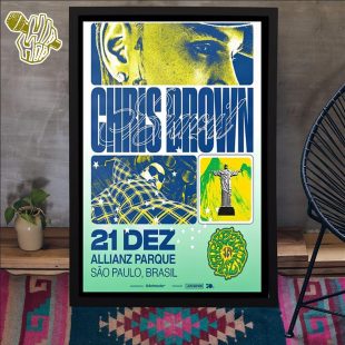 Chris Brown Allianz Parque Sao Paolo, Brazil Dec 21 2024 Tour Poster Canvas