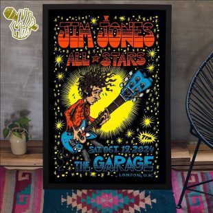 Jim Jones All Stars Oct 19 2024 The Garage in London UK Tour Poster Canvas