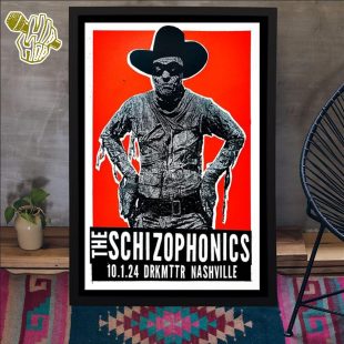 The Schizophonics October 1 2024 Nashville TN Tour Poster Canvas