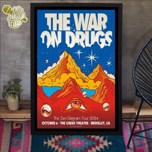 The War On Drugs On Oct 6 2024 In Berkeley CA Tour Poster Canvas