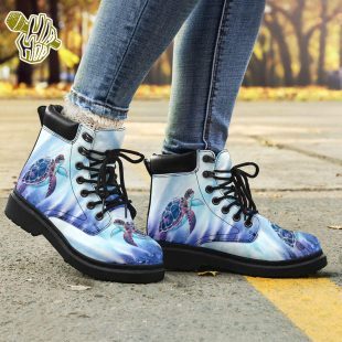 Turtle Watercolor Painting Boots Boots All Season Boots