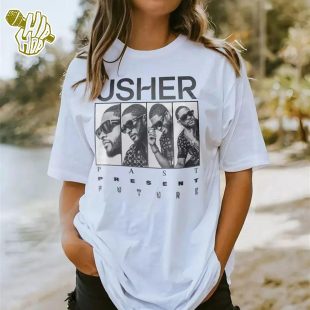 Usher World Tour Tshirt Men, Past Present Future Tour 2024 Tee Shirt